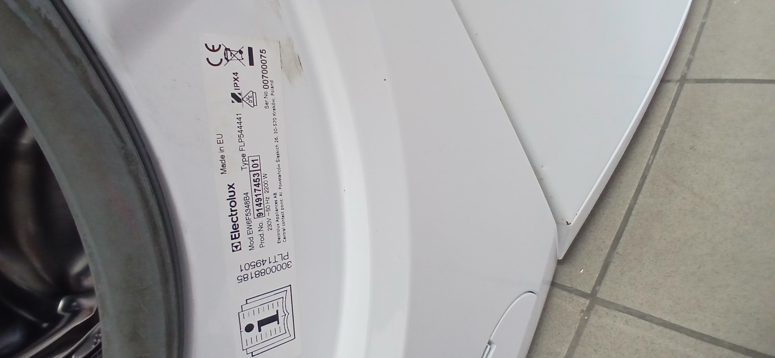Пральна машина Electrolux EW6F5348B4