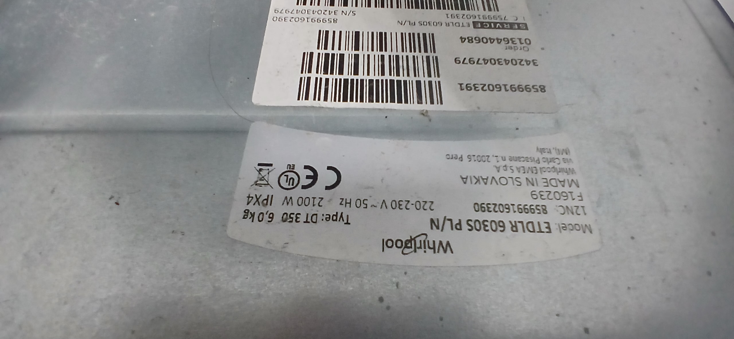 Пральна машина Whirlpool DT350
