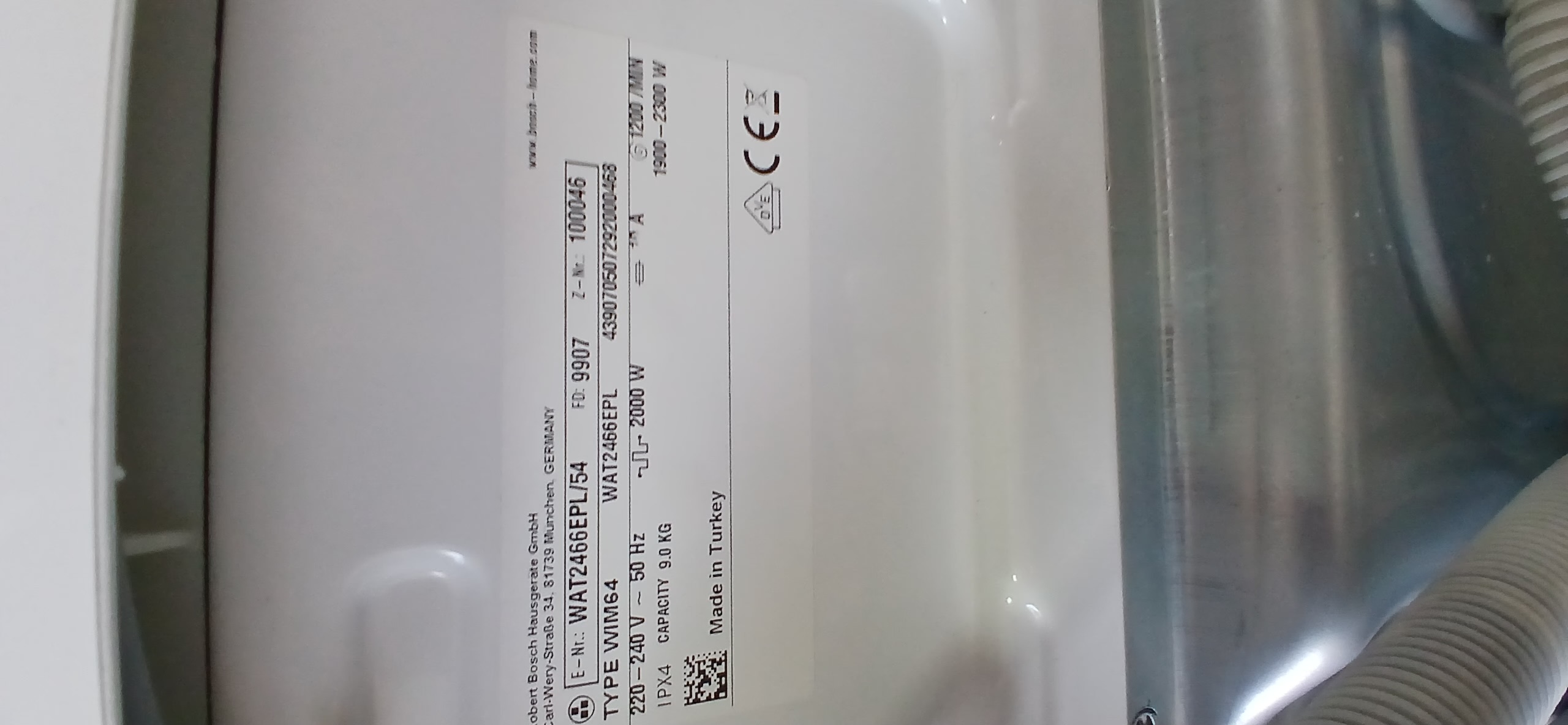 Пральна машина Bosch WAT2466EPL