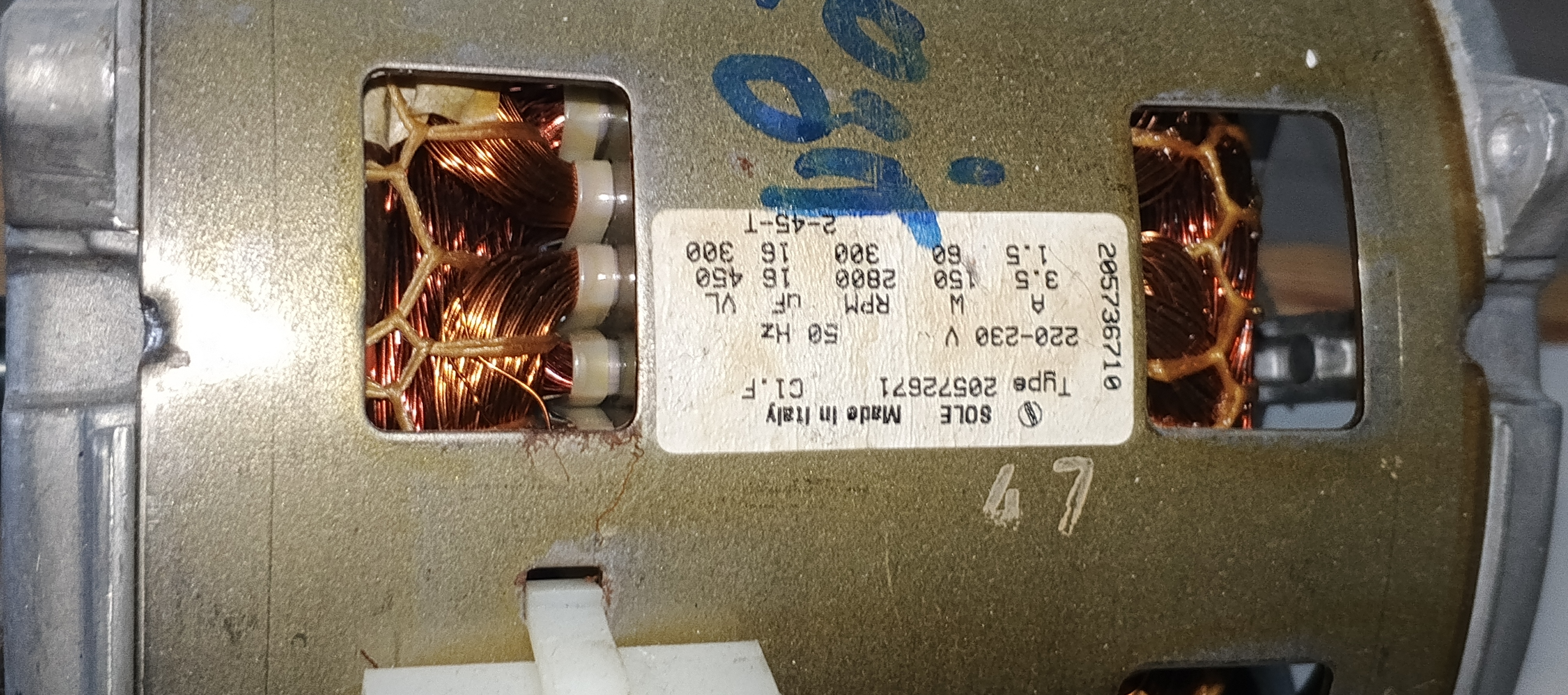 Про асинхронний мотор для пральної машини indesit 450w