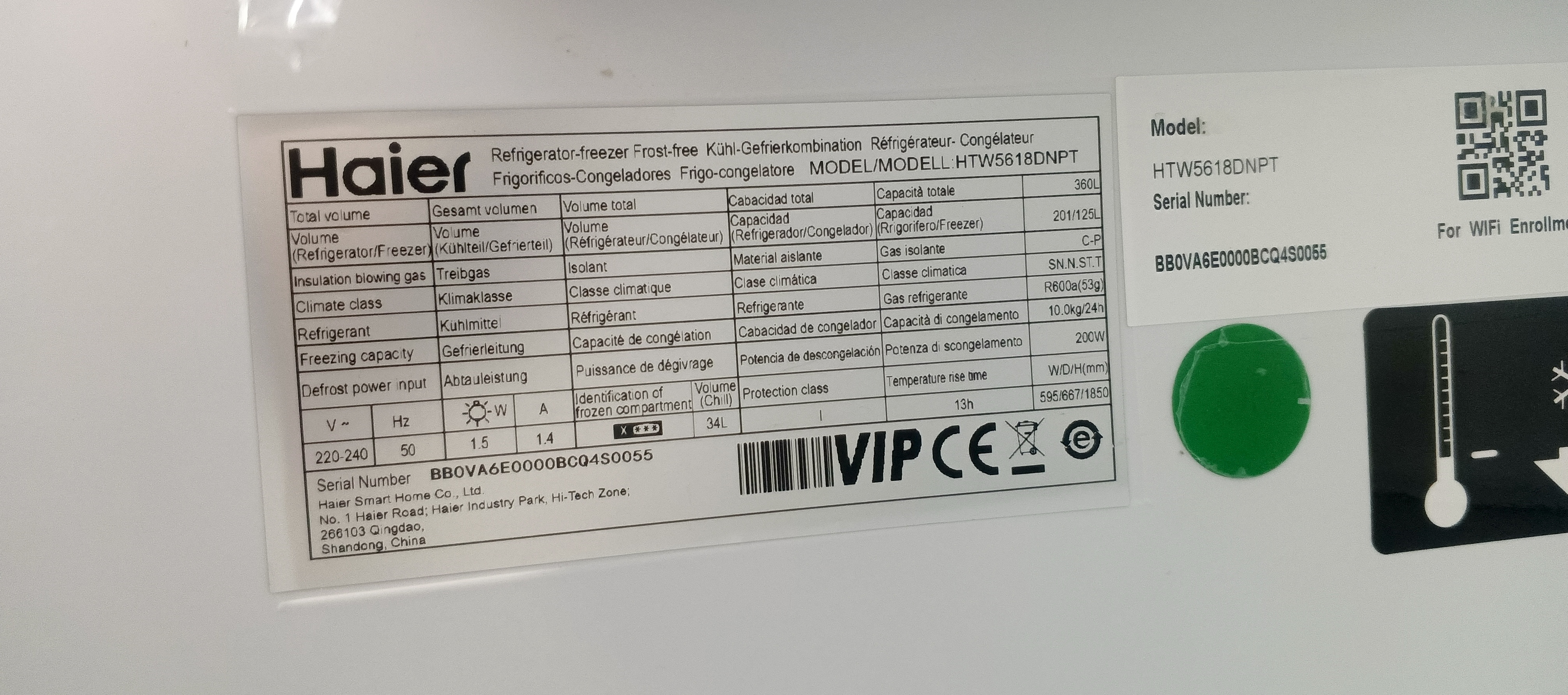 Холодильник Haier HTW5618DNPT