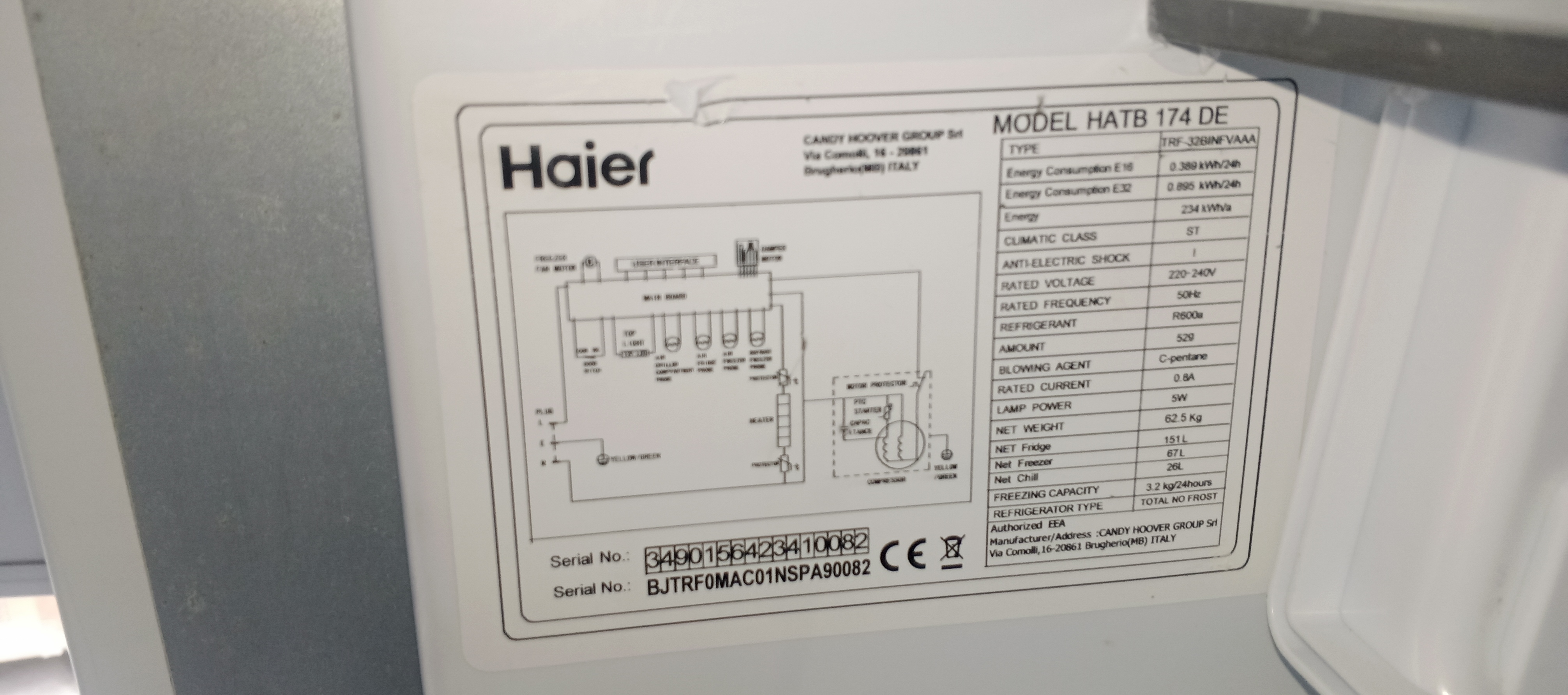Під вмонтування Холодильник Haier HATB 174 DE