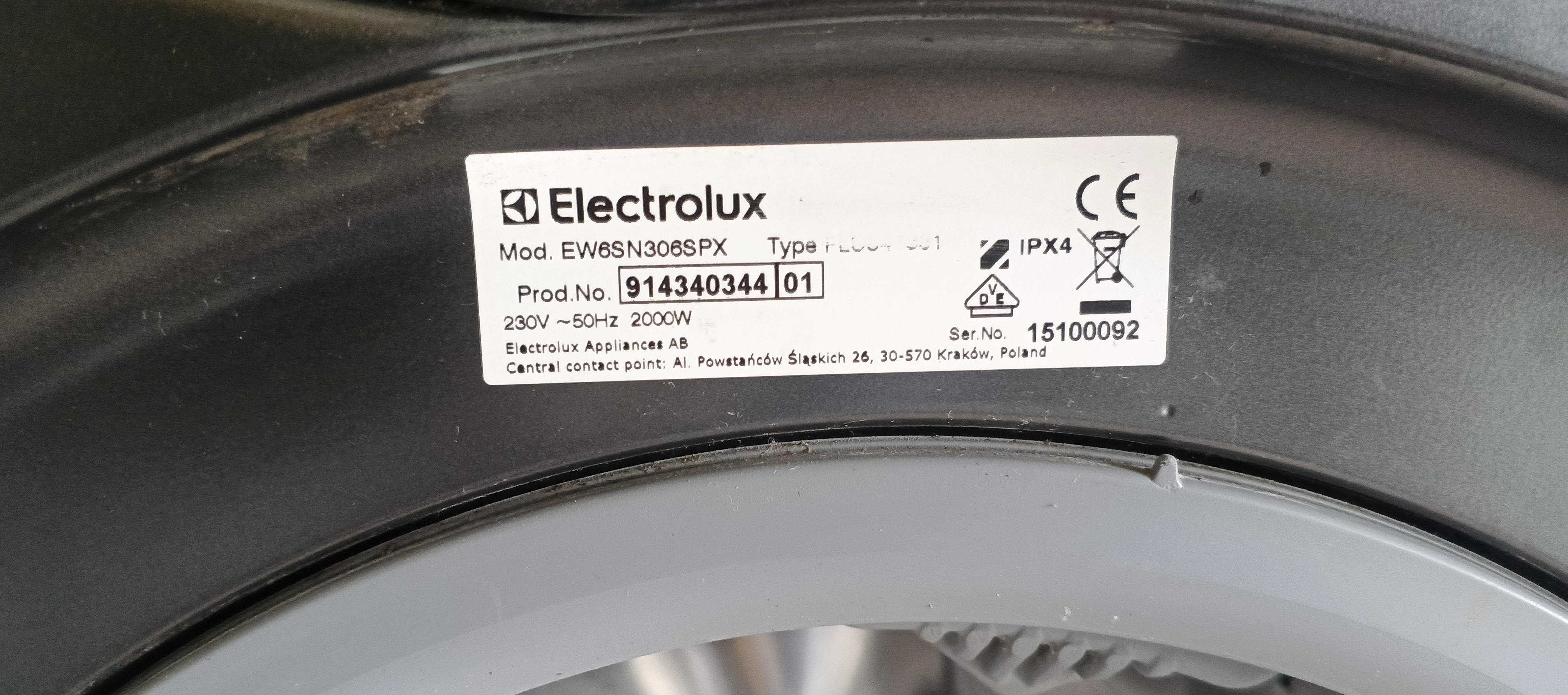 Пральна машина Electrolux EW6SN306SPX