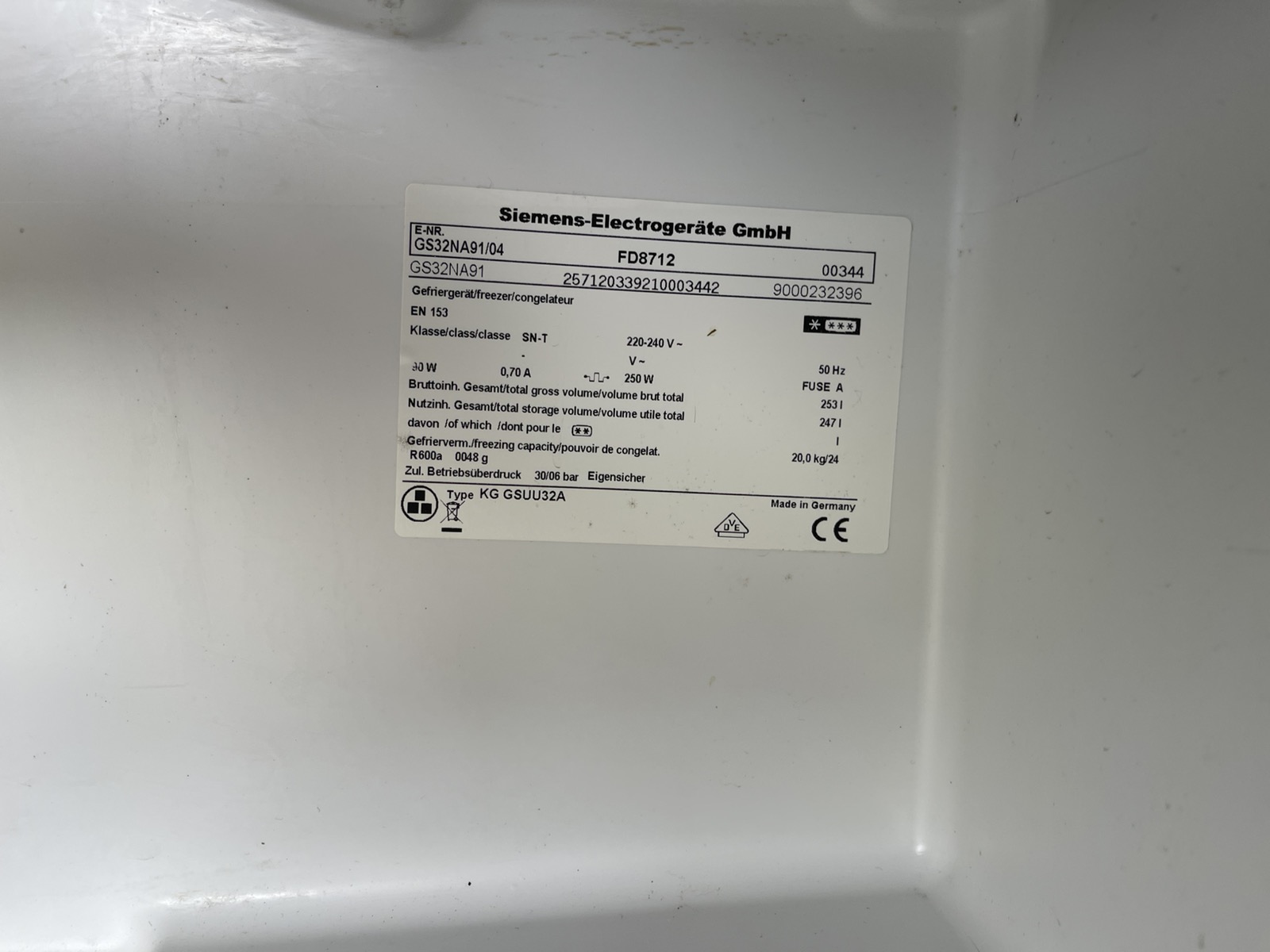 Морозильна камера Siemens GS32NA91 /04
