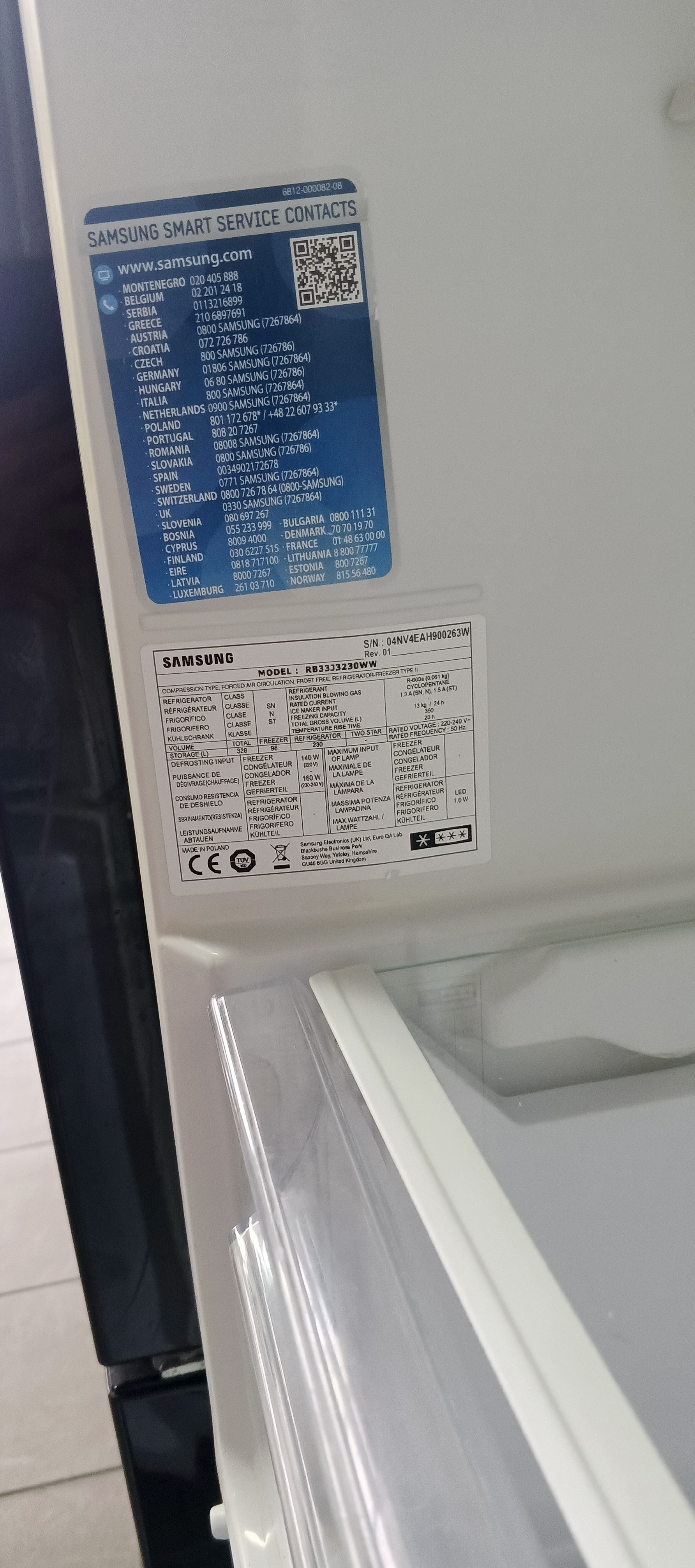 Холодильник Samsung RB33J3330WW
