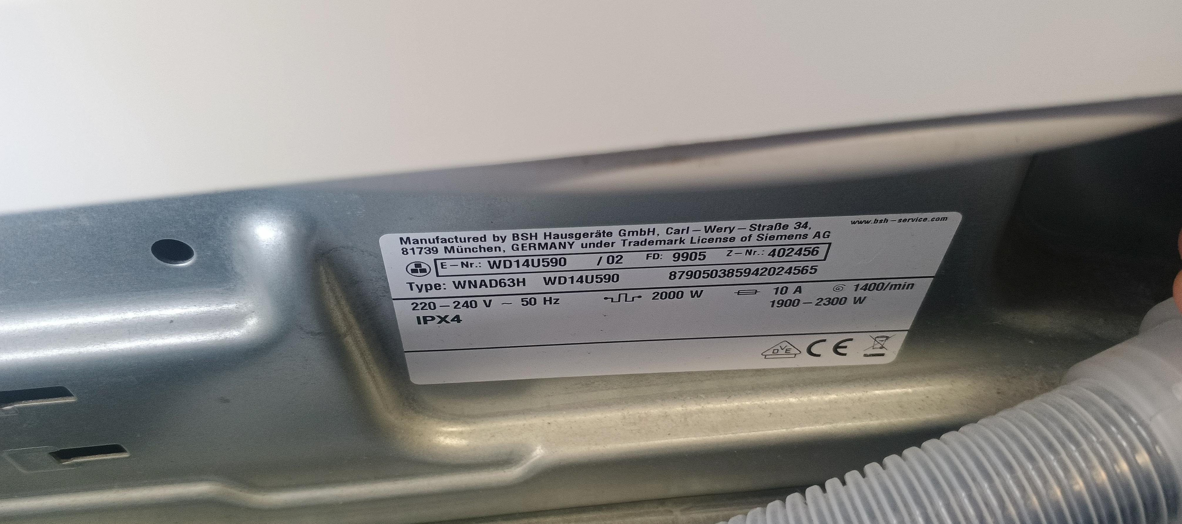 Пральна сушильна машина Siemens iQ500(WD14U590)