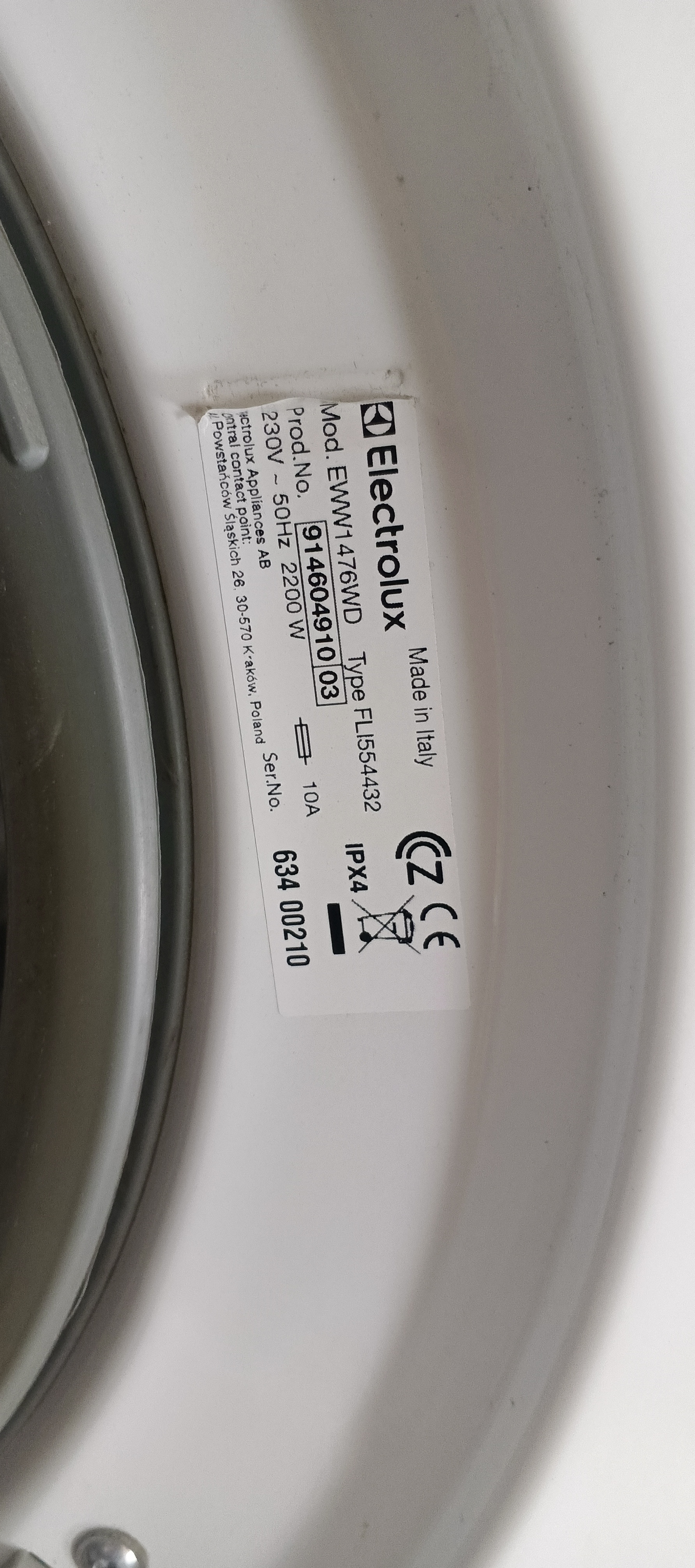 Прально плюс сушильна машина Electrolux EWW1476WD