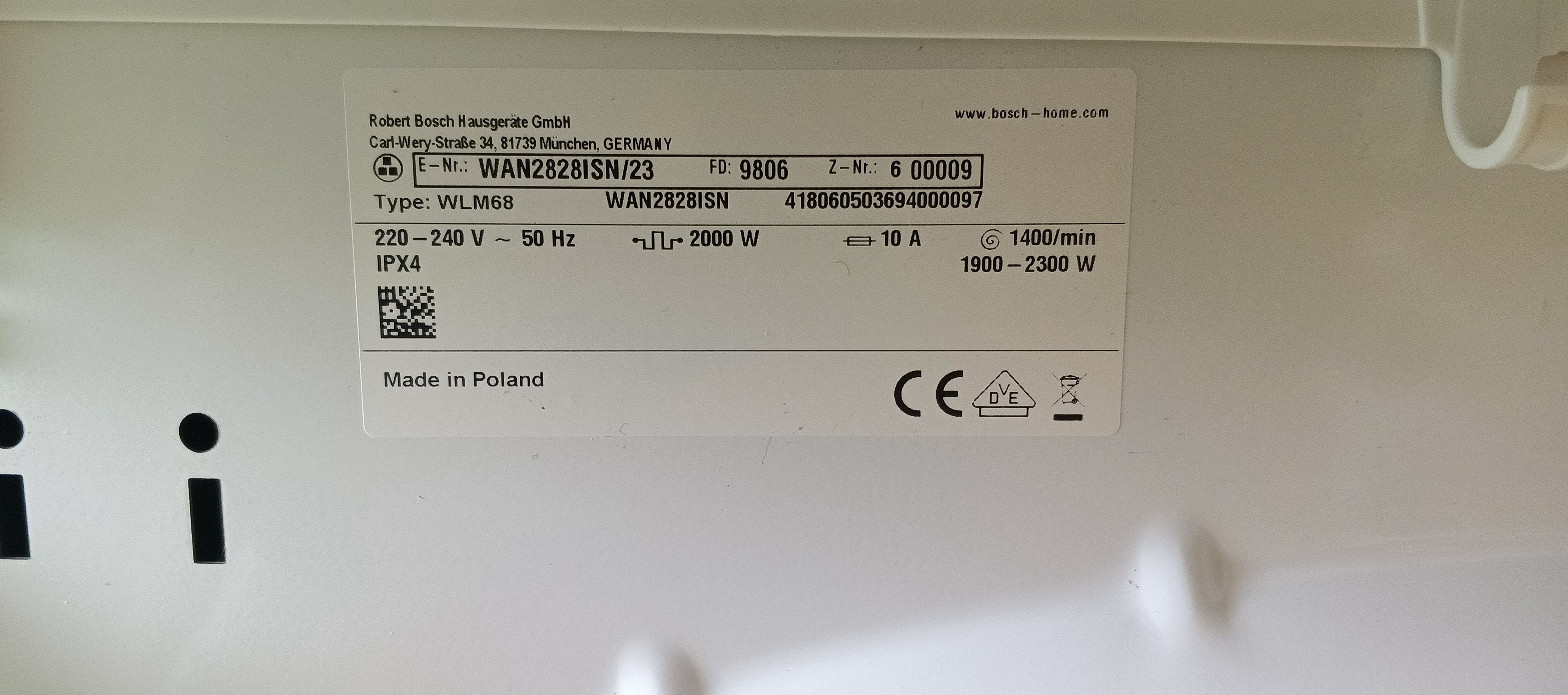 Пральна машина Bosch WAN2828ISN/23