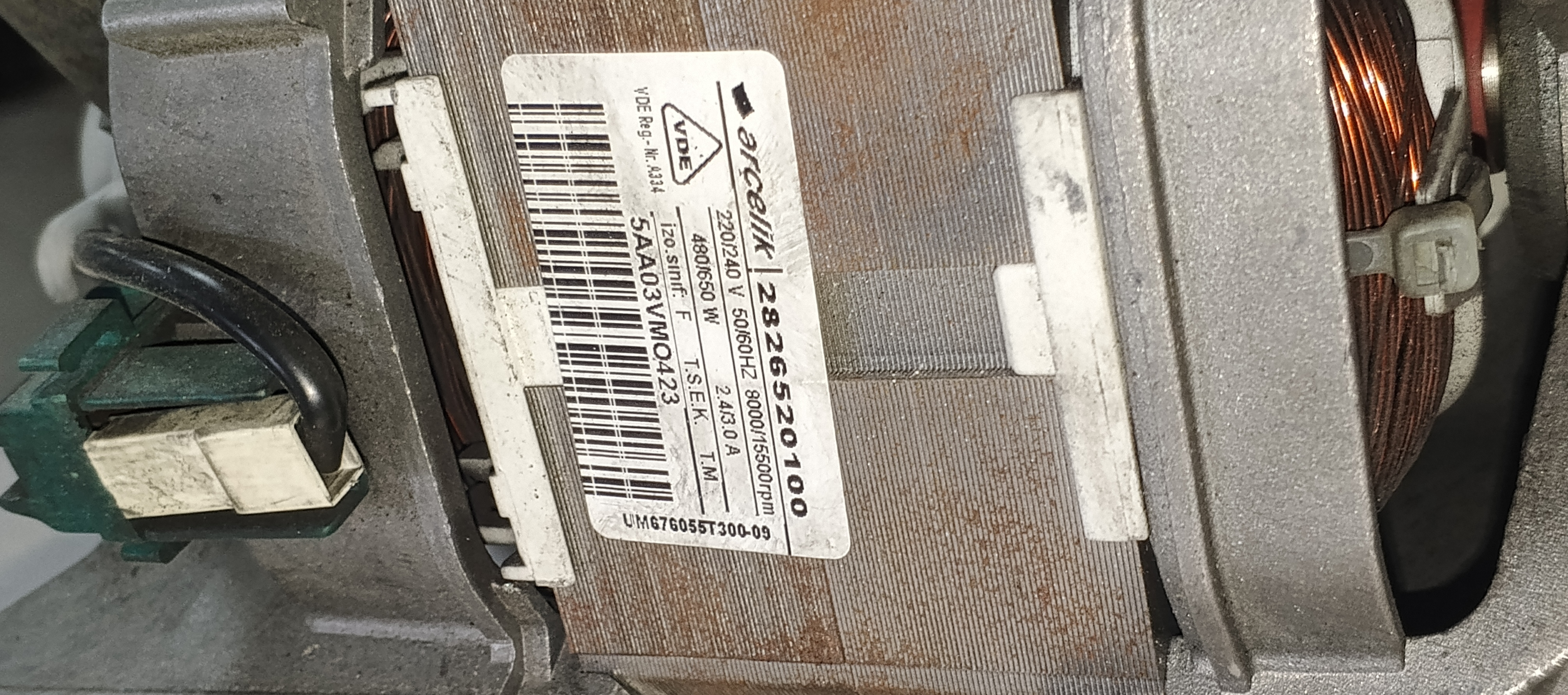 Б/у мотор для пральної машини beko 480w