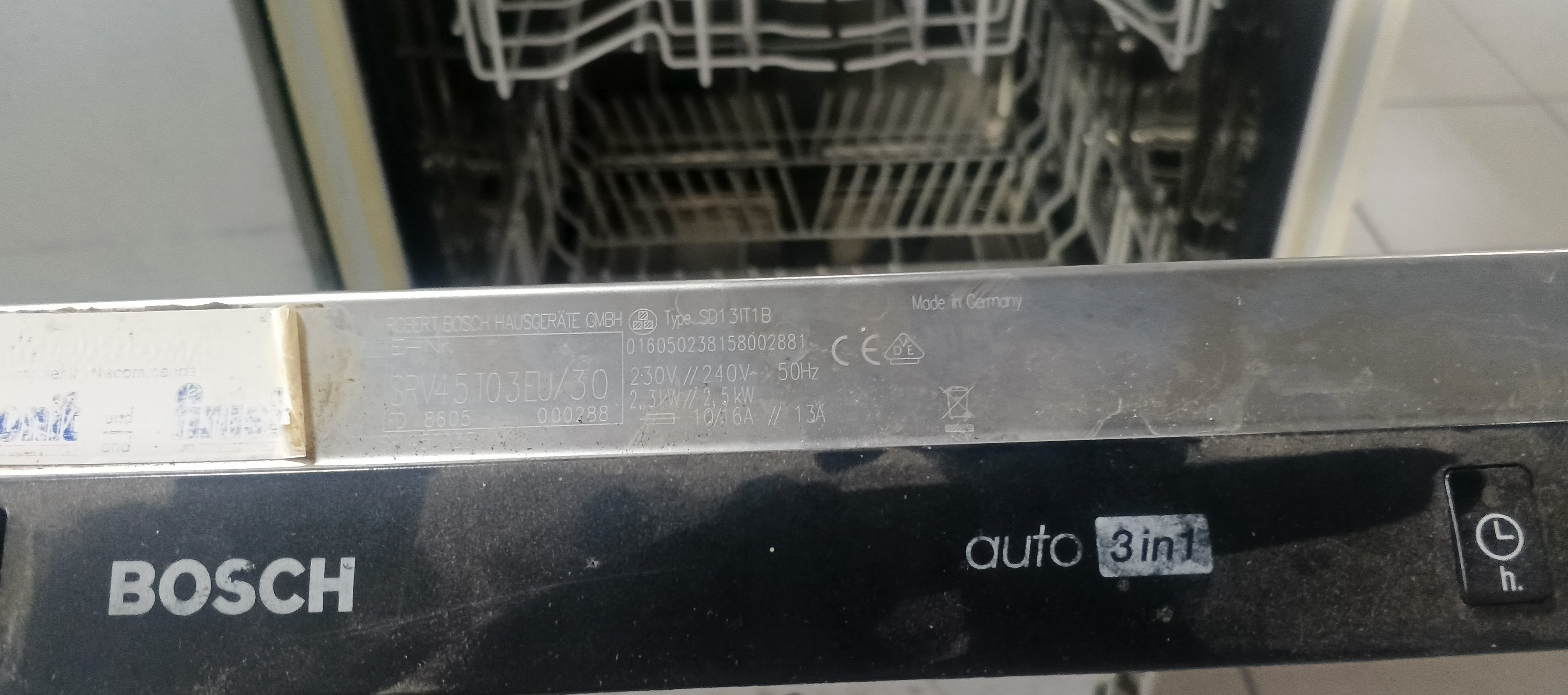 Посудомийна машина Bosch SRV45T03EU/30