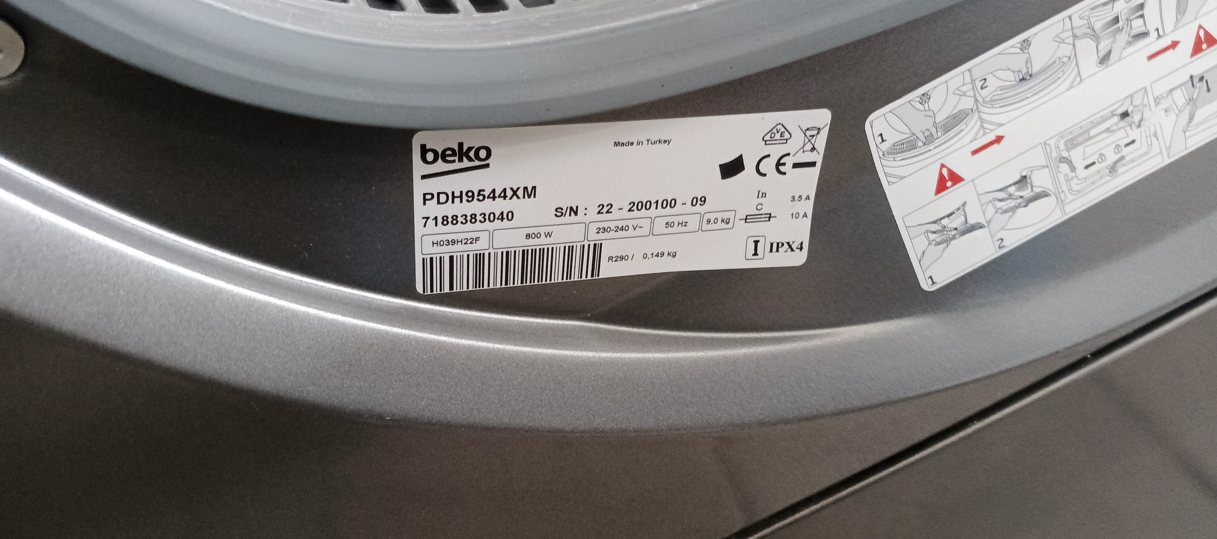 Сушильна машина Beko PDH9544XM