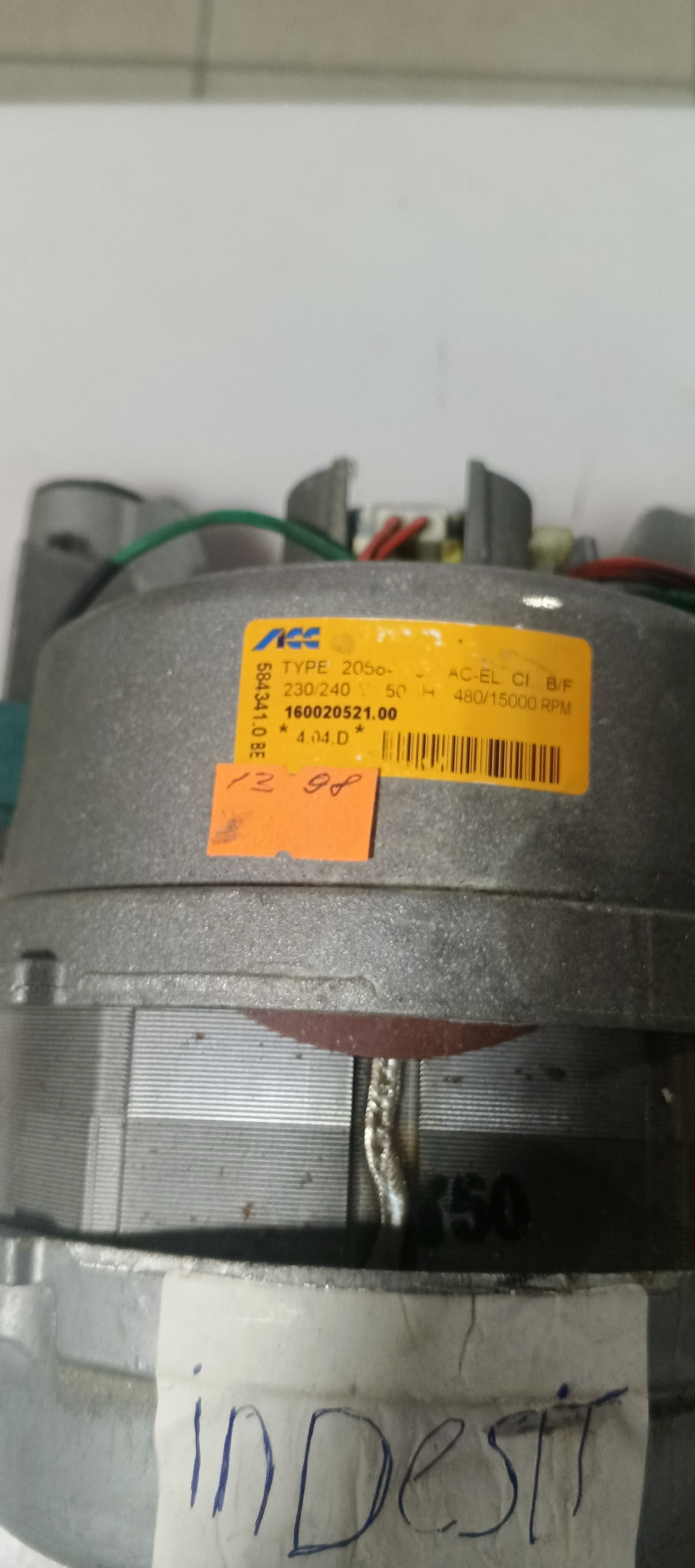 Б/У МОТОР для пральної машини indesit 480/15000RPM