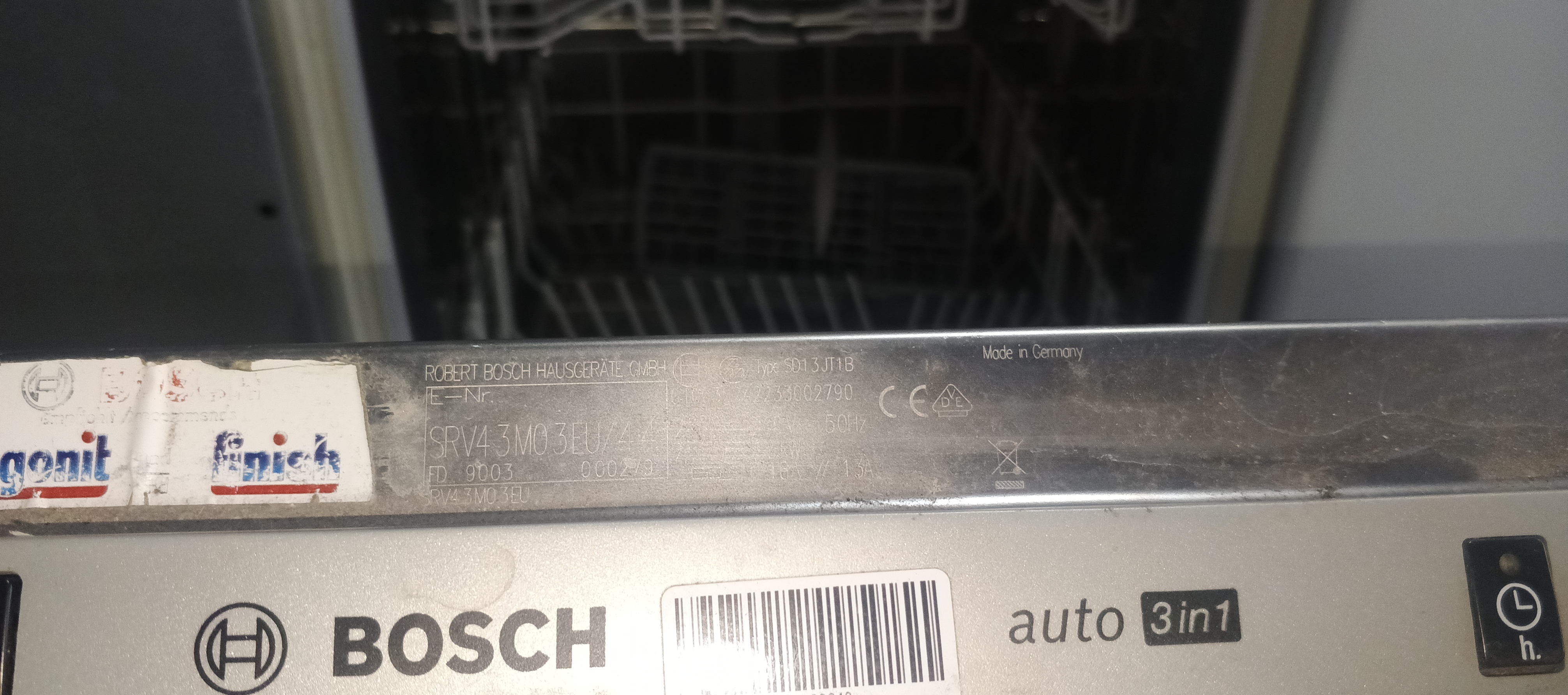 Посудомийна машина Bosch SRV43M03EU/44