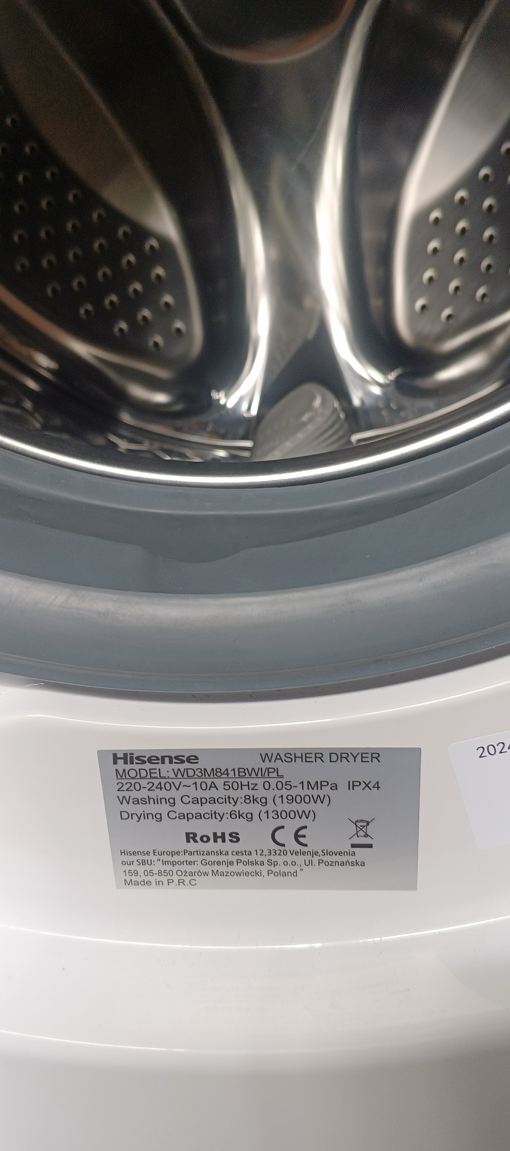 Прально сушильна машина Hisense WD3M841BWI/PL
