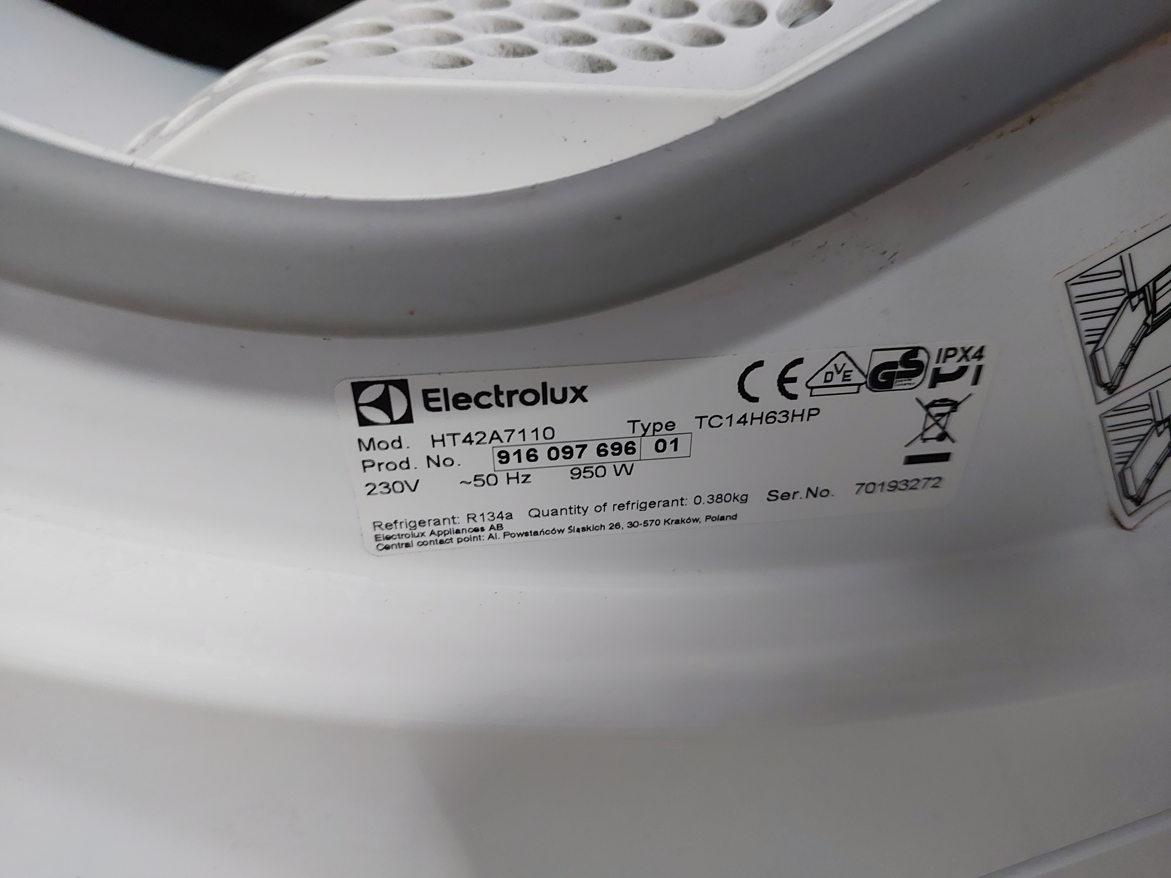 Сушильна машина Electrolux HT42A7110 — Electrolux, б/у, Львів
