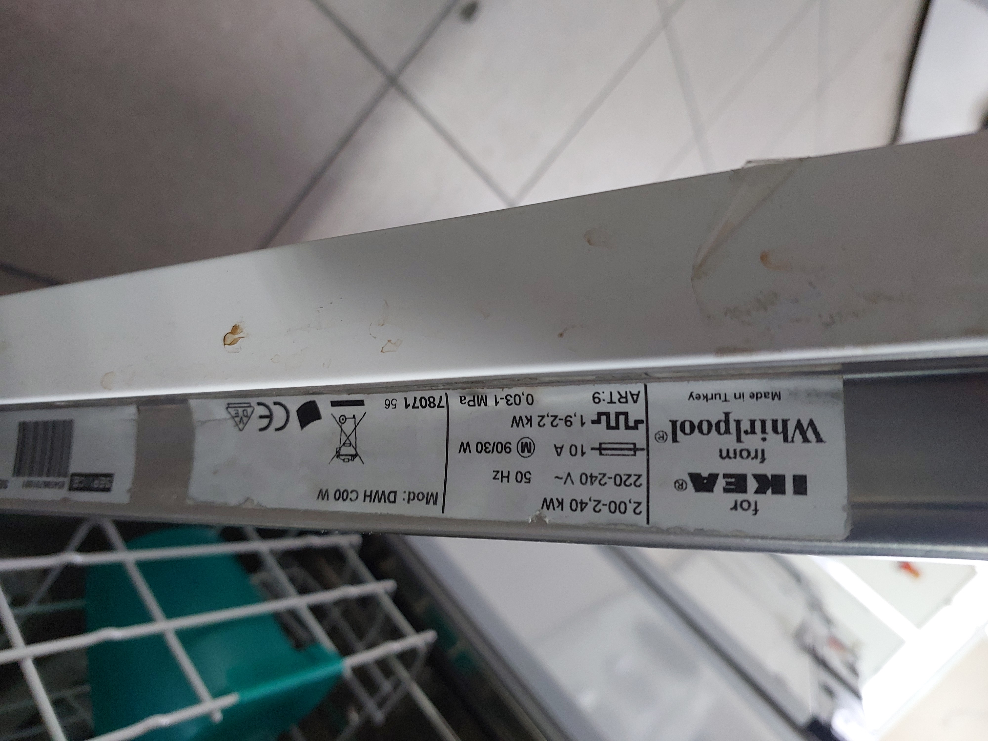 Посудомийна машина Whirlpool DWH C00 W — Whirlpool, б/у, Львів