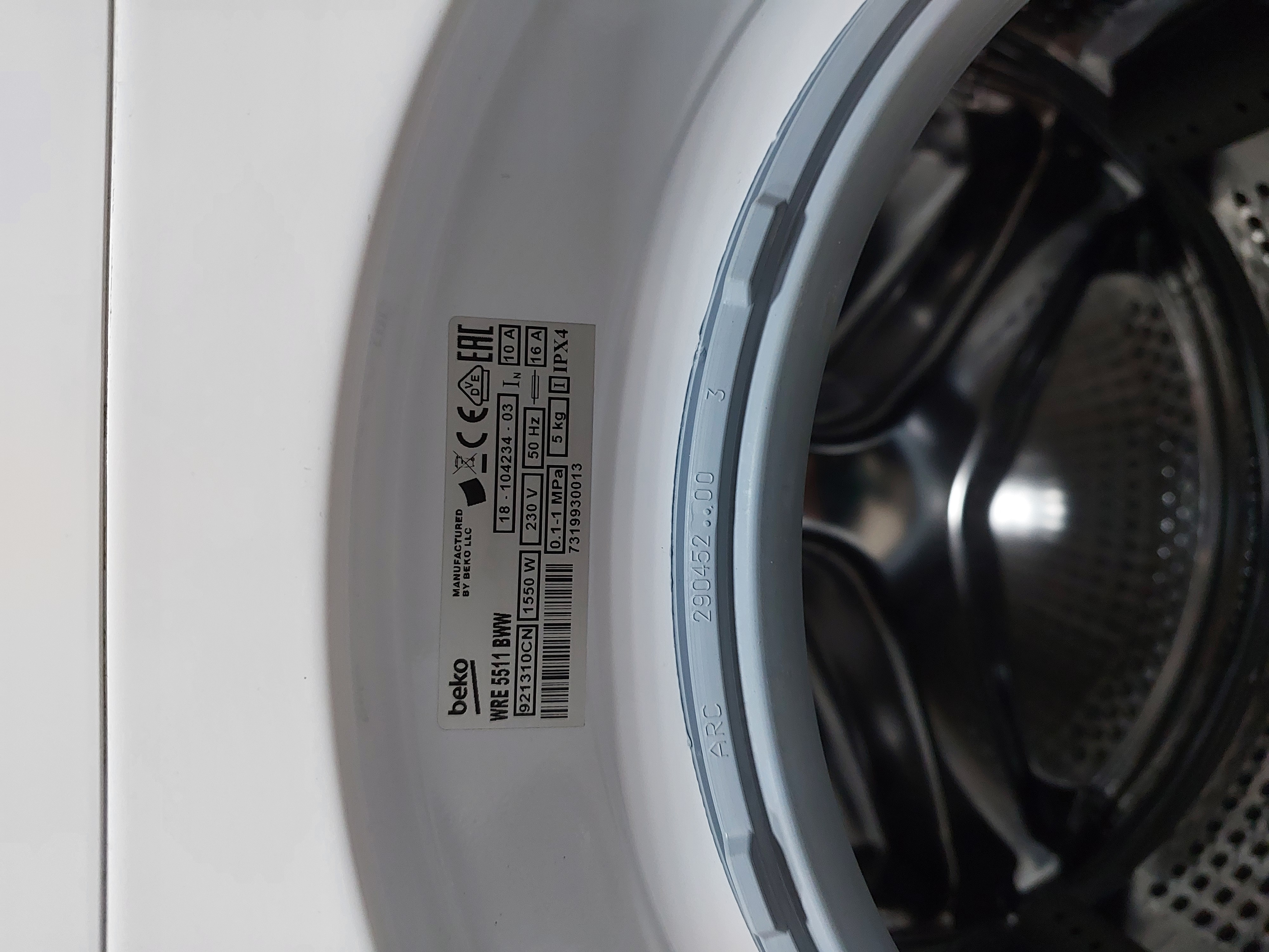 Пральна машина Beko WRE 5511 BWW — Beko, б/у, Львів
