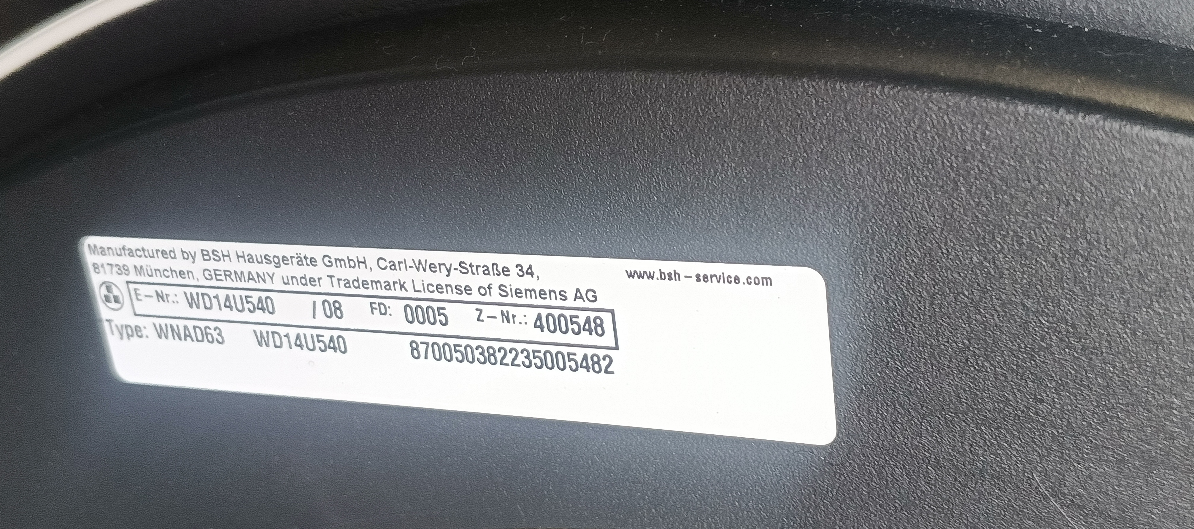 Пральна сушильна машина Siemens iQ500(WD14U510)