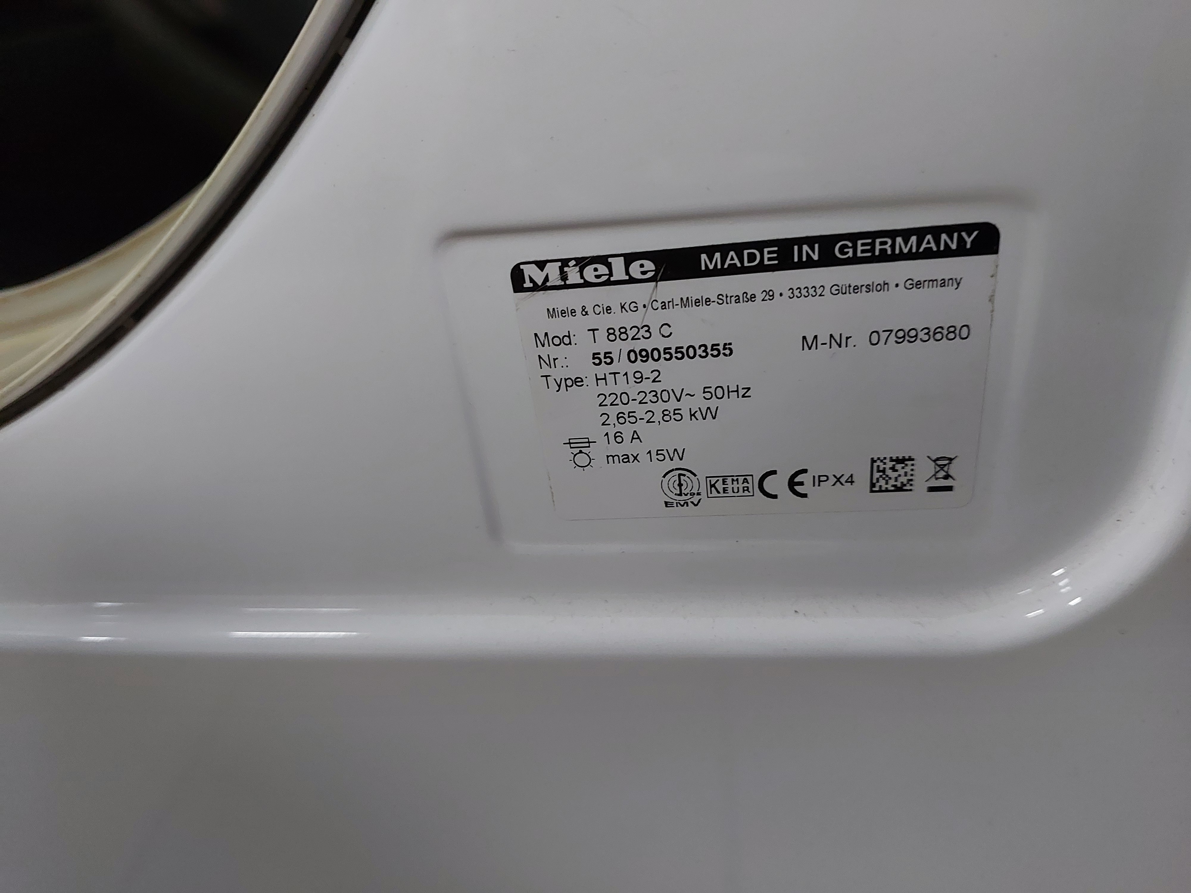 Сушильна машина Miele T 8823 C — Miele, б/у, Львів