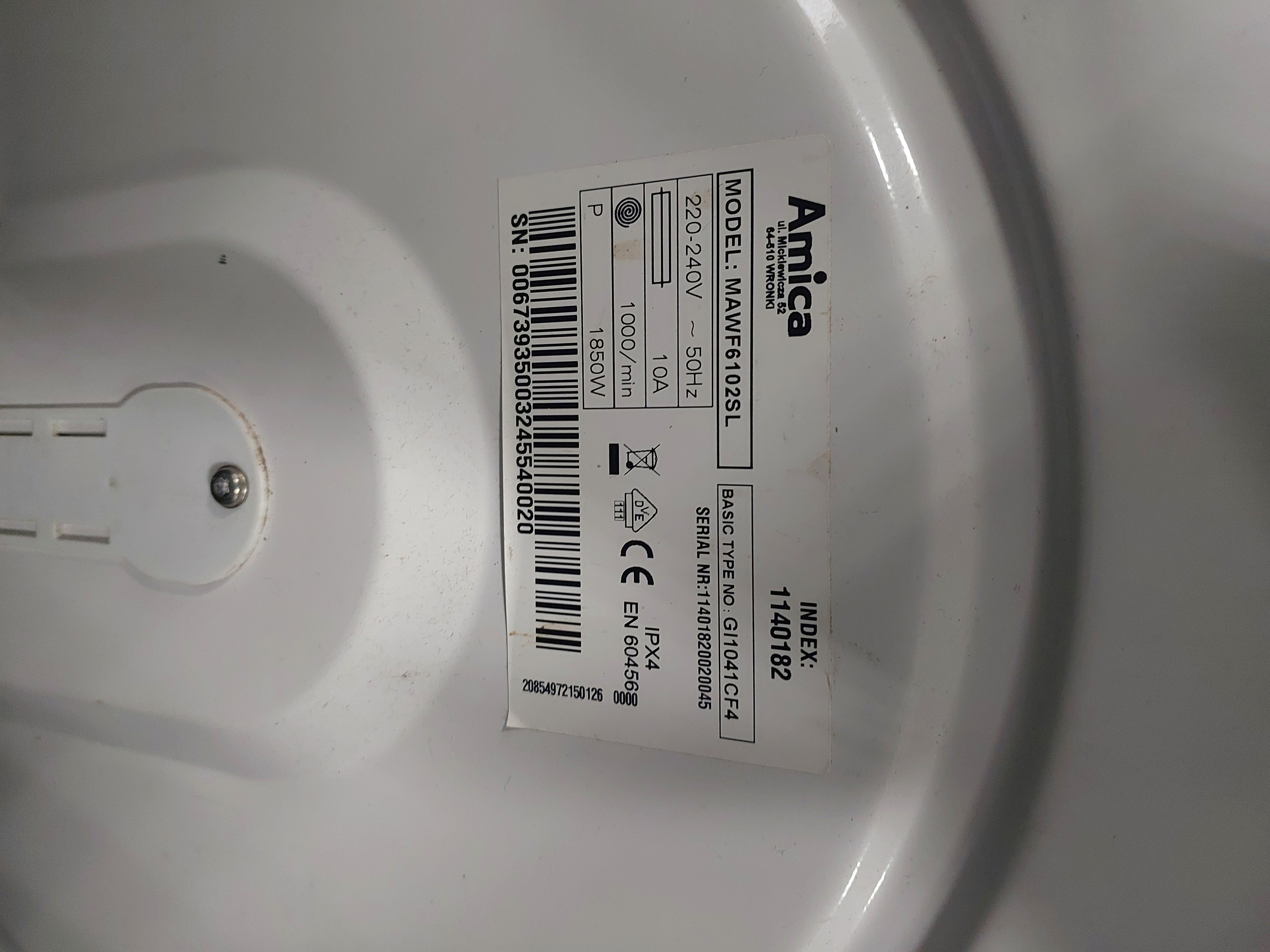 Пральна машина Amica MAWF6102SL — Amica, б/у, Львів