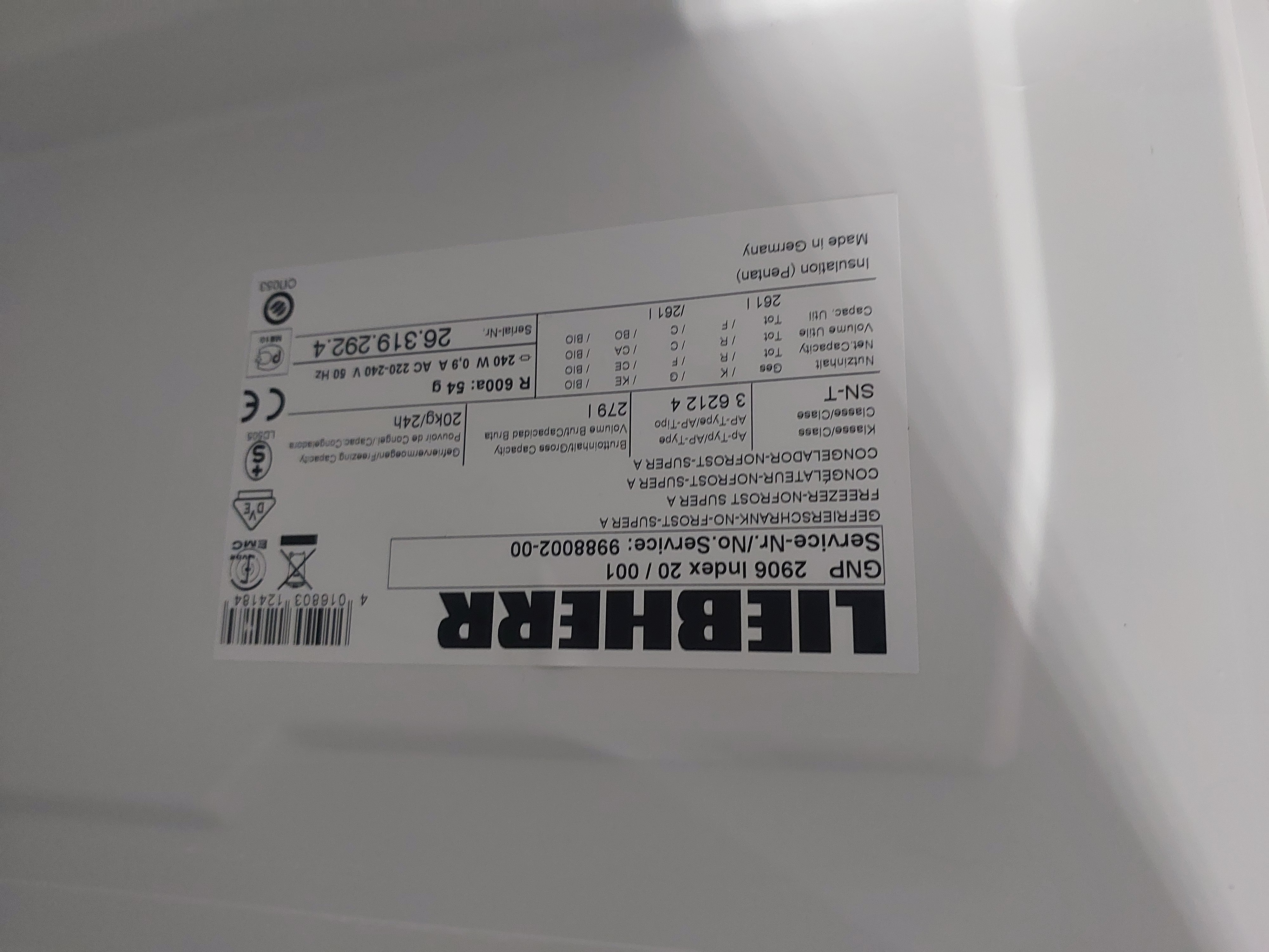 Морозильна камера Liebherr GNP 2906 — Liebherr, б/у, Львів