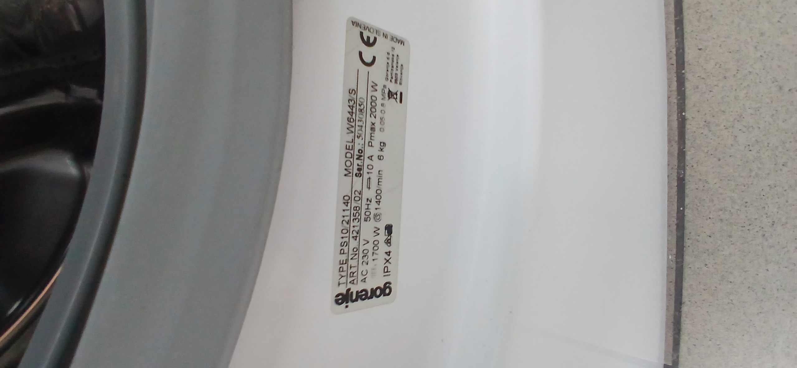 Пральна машина gorenje W6443