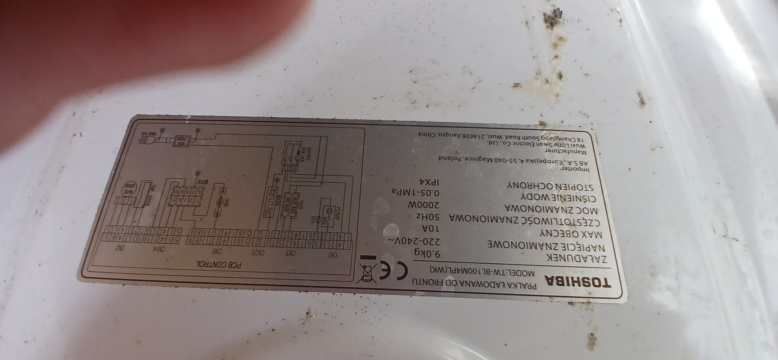 Пральна машина TOSHIBA TW-BL100M4PL